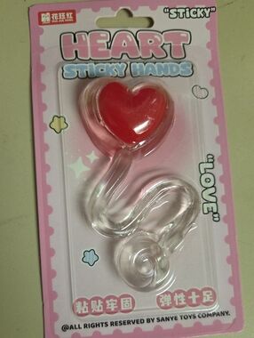 Heart Sticky Hands Toy - Red Heart